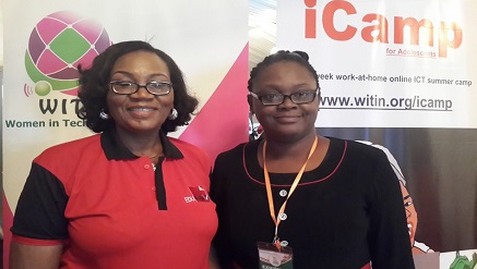 (L-r): Yinka Ogunde, coordinator of the Edumart and Martha Alade-Omoekpen, president, Women in Technology in Nigeria (WITIN), during Total School Support Seminar/Exhibition (TSSS) organized by Edumark in Lagos…on Thursday.